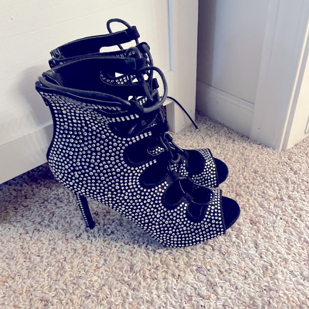 Black Studded Heels